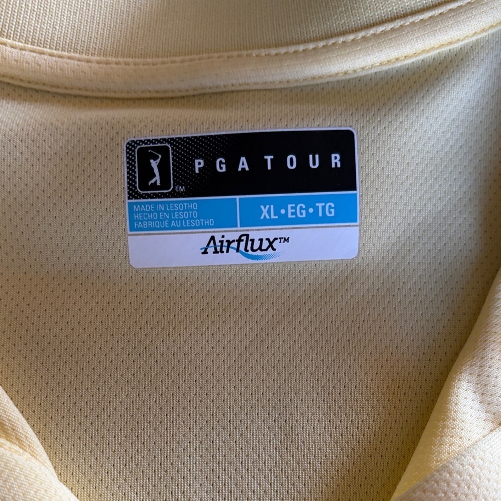 PGA Tour Light Yellow Polo Shirt - Picture 2 of 3